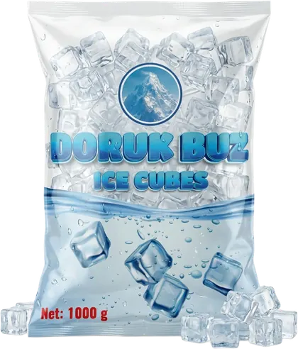 Doruk Buz 1 kg poşet küp buz ambalajı